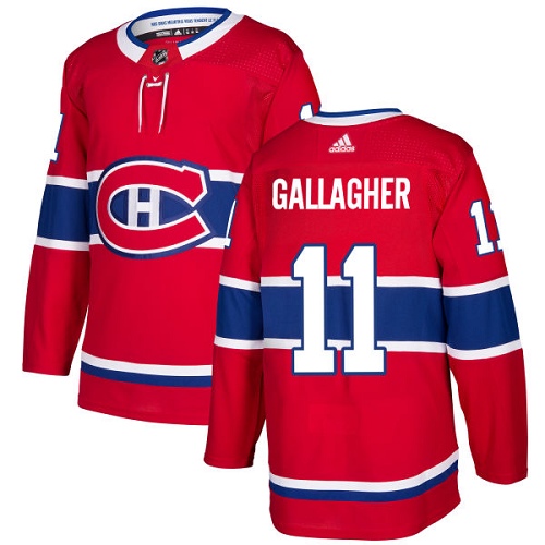 Adidas Montreal Canadiens 11 Brendan Gallagher Red Home Authentic Stitched Youth NHL Jersey